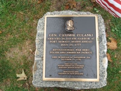 Gen. Casimir Pulaski Marker. Click for full size. Gen. Casimir Pulaski Marker image. Click for full size.