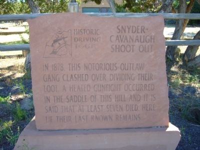 Snyder-Cavanaugh Shoot Out Marker. Click for full size. Snyder-Cavanaugh Shoot Out Marker image. Click for full size.