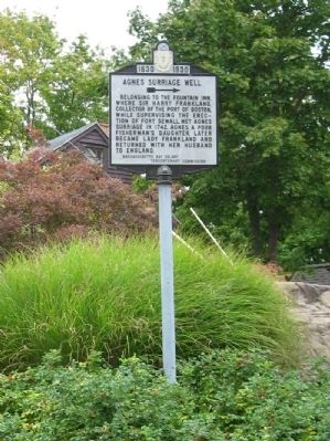 Agnes Surriage Well Marker image. Click for full size.