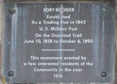 Fort Bridger Marker image. Click for full size.