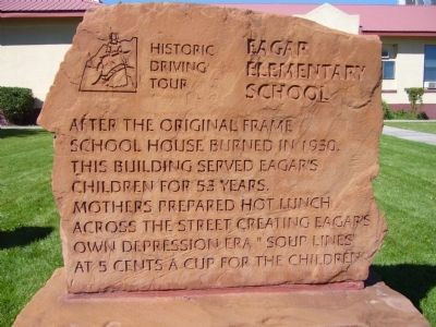 Eagar Elementary School Marker. Click for full size. Eagar Elementary School Marker image. Click for full size.