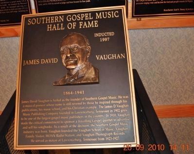 James David Vaughan Plaque image. Click for full size.