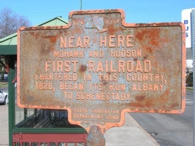 First Railroad Marker image. Click for full size.