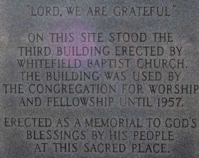 "Lord, We Are Grateful" Inscription. Click for full size. "Lord, We Are Grateful" Inscription image. Click for full size.