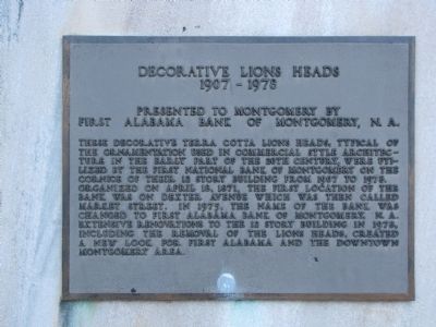 Decorative Lions Heads Marker. Click for full size. Decorative Lions Heads Marker image. Click for full size.