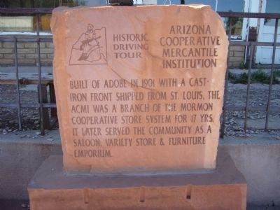 Arizona Cooperative Mercantile Institution Marker image. Click for full size.