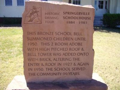Springerville Schoolhouse Marker image. Click for full size.