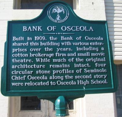 Bank of Osceola Marker image. Click for full size.