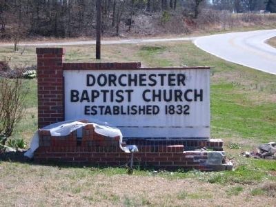 Dorchester Baptist Church Sign image. Click for full size.