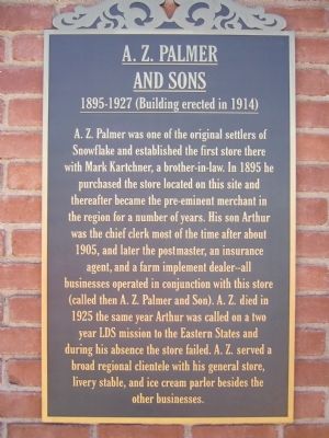 A.Z. Palmer and Sons Marker image. Click for full size.