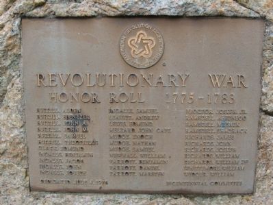 Swampscott Revolutionary War Honor Roll image. Click for full size.