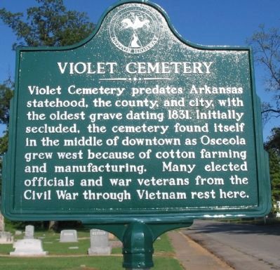 Violet Cemetery Marker image. Click for full size.
