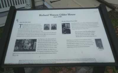 Richard Watson Gilder House Marker image. Click for full size.