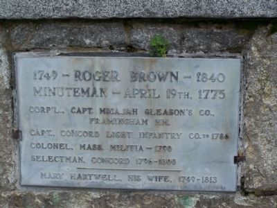 Roger Brown Marker image. Click for full size.