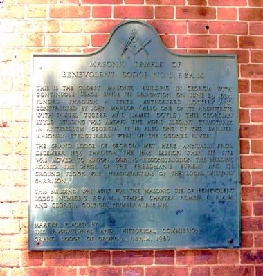 Masonic Temple of Benevolent Lodge No 3, F. & A. M. Marker. Click for full size. Masonic Temple of Benevolent Lodge No 3, F. & A. M. Marker image. Click for full size.