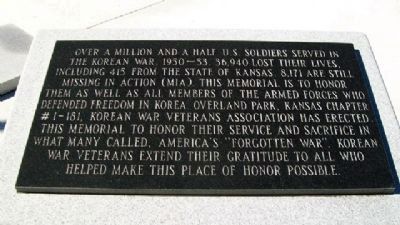 Korean War Veterans Memorial Honors image. Click for full size.