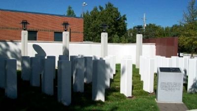 Korean War Veterans Memorial<br>38th Parallel Pylons image. Click for full size.