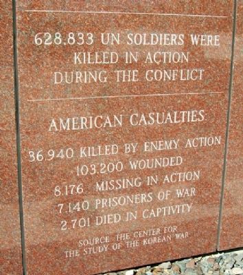 Korean War Veterans Memorial Casualties image. Click for full size.