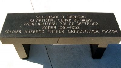 Sgt Wayne A. Shireman Bench image. Click for full size.