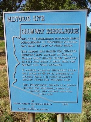 Shumway Schoolhouse Marker. Click for full size. Shumway Schoolhouse Marker image. Click for full size.