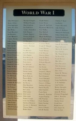 Frontenac Veterans WWI Honor Roll image. Click for full size.