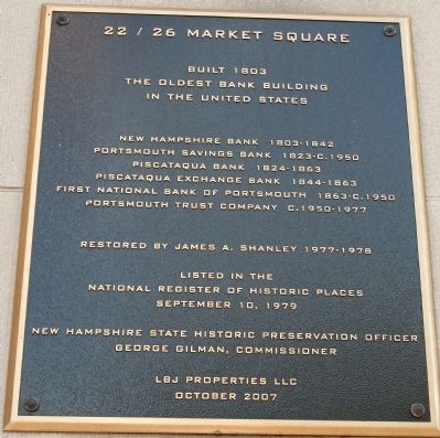 Nation's Oldest Bank Marker. Click for full size. Nation's Oldest Bank Marker image. Click for full size.