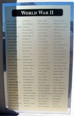 Frontenac Veterans WWII Honor Roll image. Click for full size.