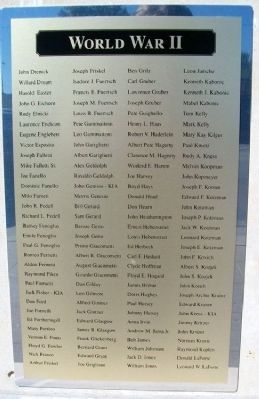 Frontenac Veterans WWII Honor Roll image. Click for full size.