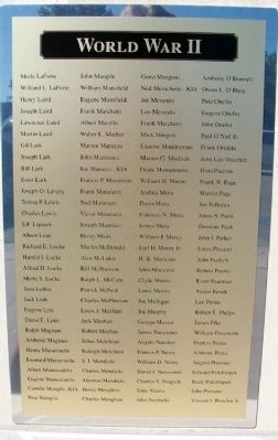 Frontenac Veterans WWII Honor Roll image. Click for full size.