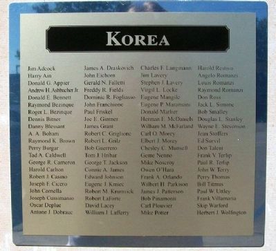 Frontenac Veterans Korea Honor Roll image. Click for full size.