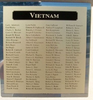 Frontenac Veterans Vietnam Honor Roll image. Click for full size.
