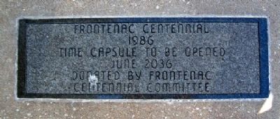Frontenac Time Capsule image. Click for full size.