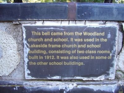 Small plaque above Lakeside Marker image. Click for full size.