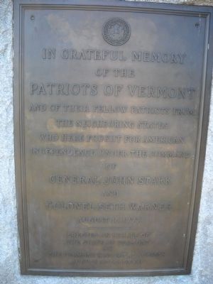 Patriots of Vermont Marker image. Click for full size.