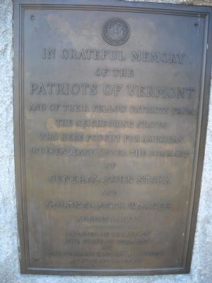 Patriots of Vermont Marker. Click for full size. Patriots of Vermont Marker image. Click for full size.