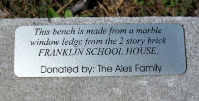 Franklin Grade School Window Ledge Bench Marker. Click for full size. Franklin Grade School Window Ledge Bench Marker image. Click for full size.