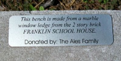 Franklin Grade School Window Ledge Bench Marker image. Click for full size.
