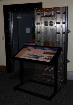 Old Bank Building Interior Marker and Bank Vault. Click for full size. Old Bank Building Interior Marker and Bank Vault image. Click for full size.