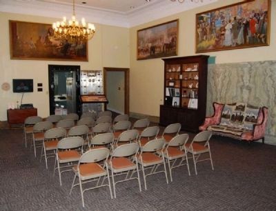 Bank Interior Seating Area<br>Note the Kurtz Paintings that Line the Wall. Click for full size. Bank Interior Seating Area<br>Note the Kurtz Paintings that Line the Wall image. Click for full size.