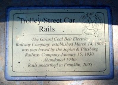Trolley / Street Car Rails Marker image. Click for full size.