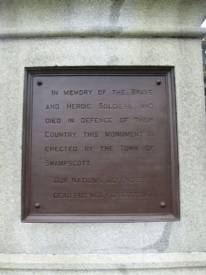 Swampscott Civil War Monument image. Click for full size.