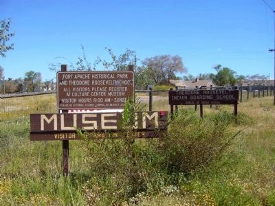 Sign at Entrance to the Fort Apache Historical Park. Click for full size. Sign at Entrance to the Fort Apache Historical Park image. Click for full size.