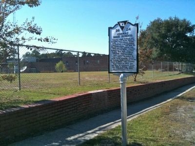 Conway High School Marker and School Grounds image. Click for full size.
