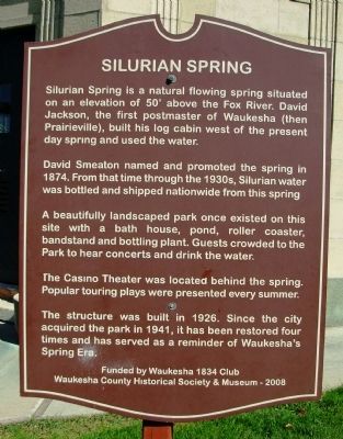 Silurian Spring Marker image. Click for full size.
