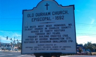 Old Durham Church, Episcopal - 1692 Marker image. Click for full size.