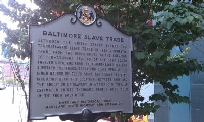 Baltimore Slave Trade Marker image. Click for full size.