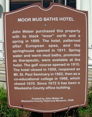 Moor Mud Baths Hotel Marker image. Click for full size.