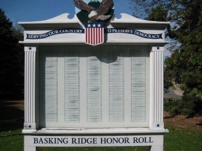 Basking Ridge Honor Roll - Right Side of Monument image. Click for full size.