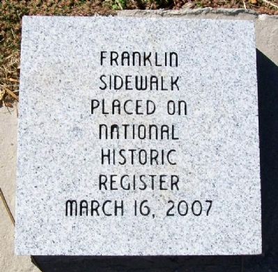 Franklin - Arma Sidewalk Marker image. Click for full size.