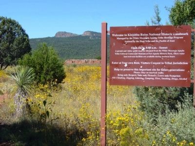 Sign at Parking Lot for Kinishba Ruins image. Click for full size.